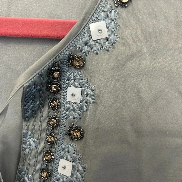 . kobi halperin blue beaded tunic size M - Picture 7 of 8